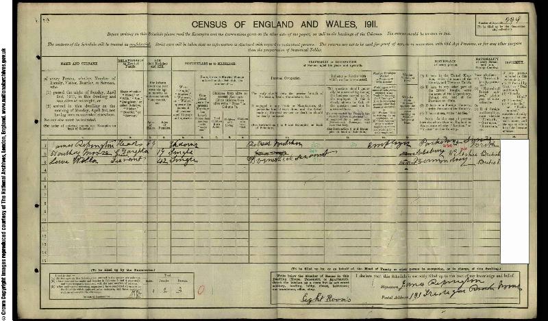 Repington (James) 1911 Census